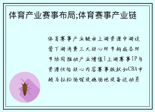 体育产业赛事布局;体育赛事产业链